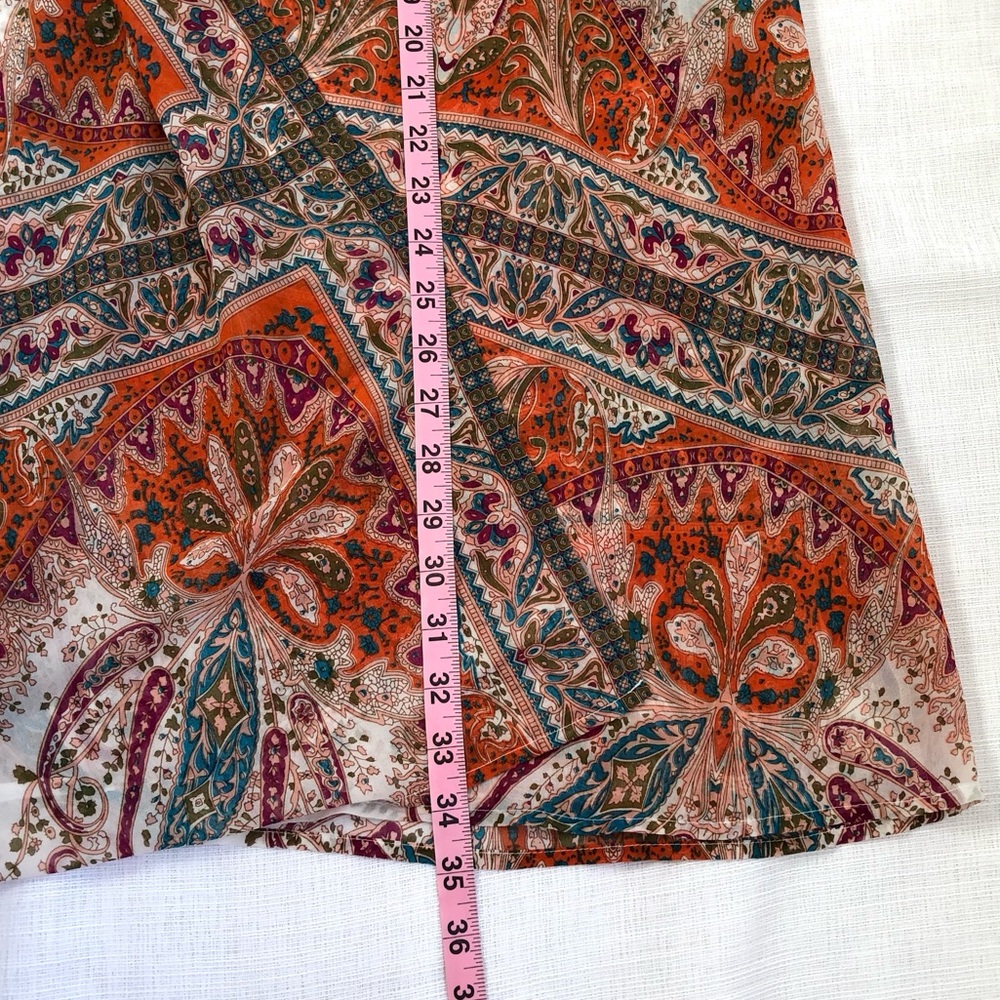 Soft Surroundings White / Colorful Floral Paisley Chiffon Kimono Top Size 3X - Picture 11 of 14